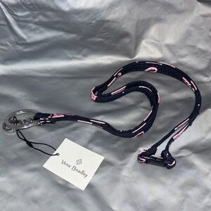NEW Vera Bradley Flamingo Fiesta Breakaway Lanyard Blue Pink